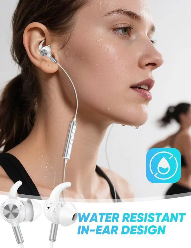 Alt view image 6 of 6 - USB Type C Headphone 5FT Wired Earbuds Anti-Loose Wingtip | Noise Canceling in-Ear Earphone with Mic for iPhone 17 Pro Max 16e 16 15 Plus School Corded Headset for Pixel 10 9 9a 8 7