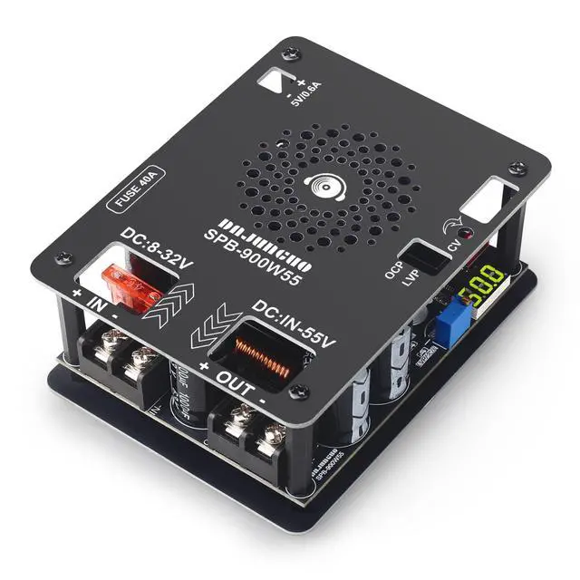 Main image of 900W High Power DC Boost Converter 8-32V to 55V Adjustable Step-Up Voltage Regulator Module for Audio Amplifier DIY Speaker System