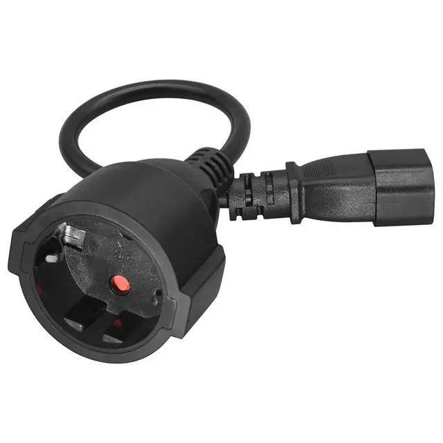 Alt view image 4 of 7 - IEC 320 C14 to Europe Schuko Female Socket Short Power Cord Plug, Europe CEE7/7 Schuko Socket to C14 Plug 220v Short Power Cords 1ft,CEE7 Adapter Schuko Female Adapter,18AWG, 1ft/30cm