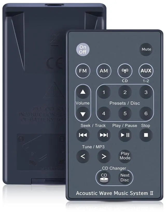 Main image of New Replacement Remote Control Compatible with Bose Acoustic Wave Music System II AWRCCI