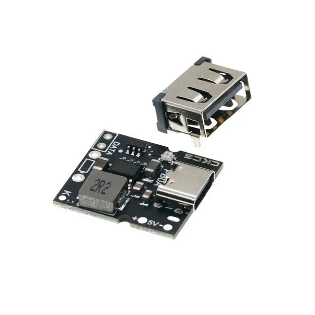 Alt view image 5 of 5 - 15PCS Type-C USB 5V 2A Boost Converter Step-Up Power Module Lithium Battery Charging Protection Board DIY Charger Kit with LED Display Charge Discharge Integrated System Not Welded USB Port