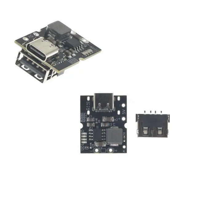 Alt view image 4 of 5 - 15PCS Type-C USB 5V 2A Boost Converter Step-Up Power Module Lithium Battery Charging Protection Board DIY Charger Kit with LED Display Charge Discharge Integrated System Not Welded USB Port