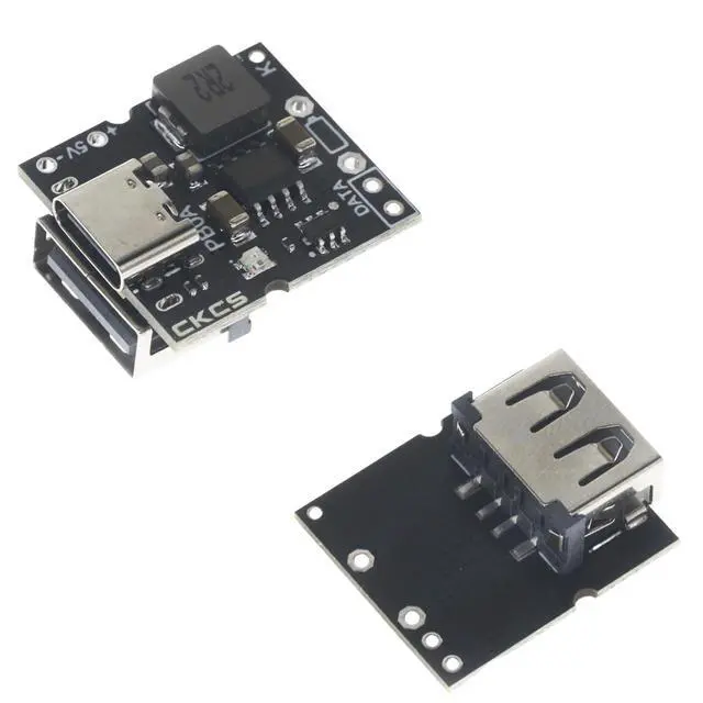 Alt view image 3 of 5 - 15PCS Type-C USB 5V 2A Boost Converter Step-Up Power Module Lithium Battery Charging Protection Board DIY Charger Kit with LED Display Charge Discharge Integrated System Not Welded USB Port
