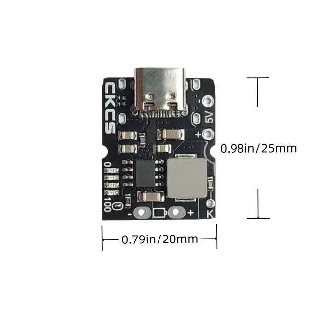 Alt view image 2 of 5 - 15PCS Type-C USB 5V 2A Boost Converter Step-Up Power Module Lithium Battery Charging Protection Board DIY Charger Kit with LED Display Charge Discharge Integrated System Not Welded USB Port