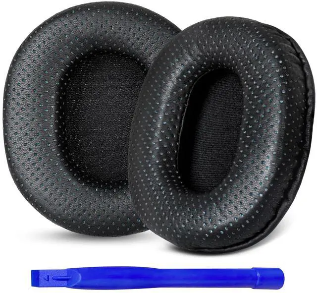 Main image of Earpads Replacement for Audio Technica ATH M50X M50xBT2 M50xLAB M40X M30X M20X MSR7 SX1 Monitor Headphones, Ear Pads Cushions with Softer Protein Leather, High-Density Foam (Perforated-Black)