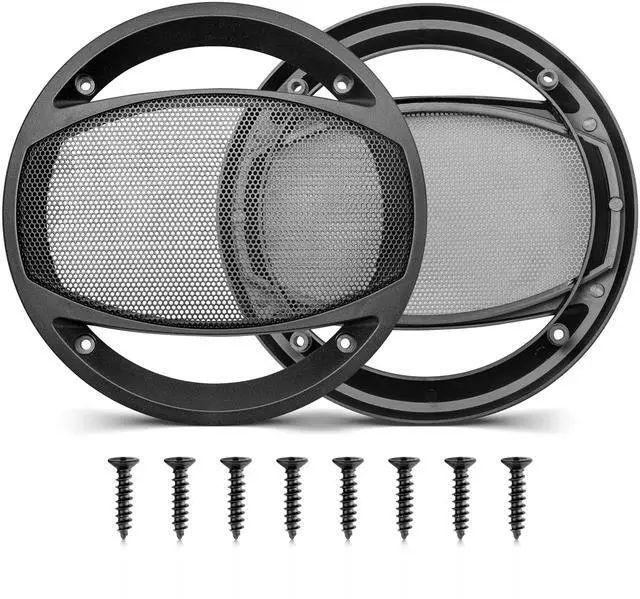 Main image of 6.5 Inch Car Audio Speaker Hollow Mesh Subwoofer Grill, 6 1/2 Inch Sub Woofer Cover Grill Decorative Guard Protector W/8*Screws