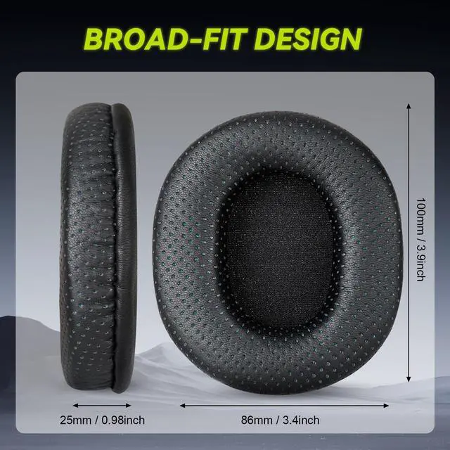 Alt view image 5 of 6 - Earpads Replacement for Audio Technica ATH M50X M50xBT2 M50xLAB M40X M30X M20X MSR7 SX1 Monitor Headphones, Ear Pads Cushions with Softer Protein Leather, High-Density Foam (Perforated-Black)