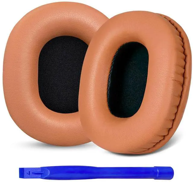 Main image of Earpads Replacement for Audio Technica ATH M50X M50xBT2 M50xLAB M40X M30X M20X MSR7 SX1 Monitor Headphones, Ear Pads Cushions with Softer Protein Leather, High-Density Foam (Brown)