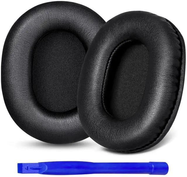 Main image of Earpads Replacement for Audio Technica ATH M50X M50xBT2 M50xLAB M40X M30X M20X MSR7 SX1 Monitor Headphones, Ear Pads Cushions with Softer Protein Leather, High-Density Foam (Black)