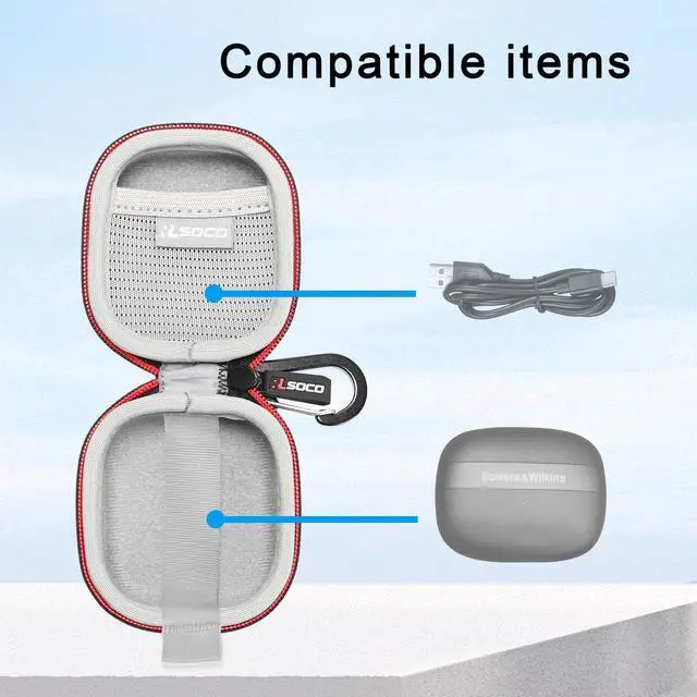Alt view image 4 of 7 - Carrying Case for Bowers & Wilkins Pi8 Wireless Earbuds (Case Only)