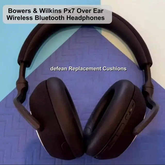 Alt view image 7 of 7 - Px7 Earpads - Replacement Ear Pads Cover Cushions Compatible with Bowers & Wilkins Px7 Over Ear Wireless Bluetooth Headphones,High-Density Noise Cancelling Foam (Black Protein Leather)