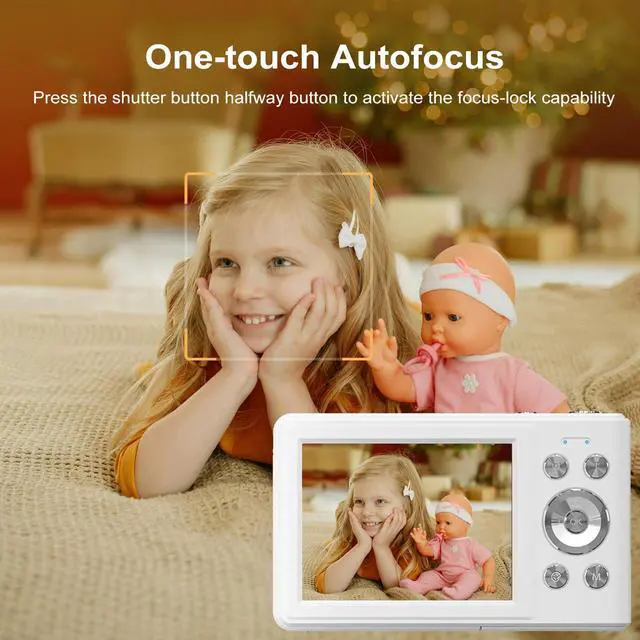 Alt view image 6 of 6 - Digital Camera 1080P Video Camera for Kids Boys Girls, 8X Zoom Compact Digital Point and Shoot Kids Digital Camera with 32GB Card,2 Batteries-Black