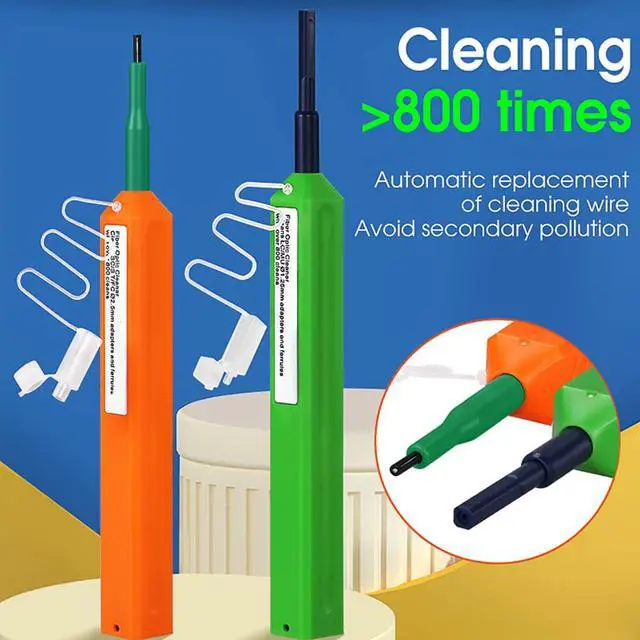 Alt view image 2 of 6 - Optical Fiber Cleaning Tools with Cleaning Cassette for FC SC ST LC MU Connectors, 1.25mm/2.5mm Fiber Cleaner Pens, Cleaning Swabs Wipes (MK-201)