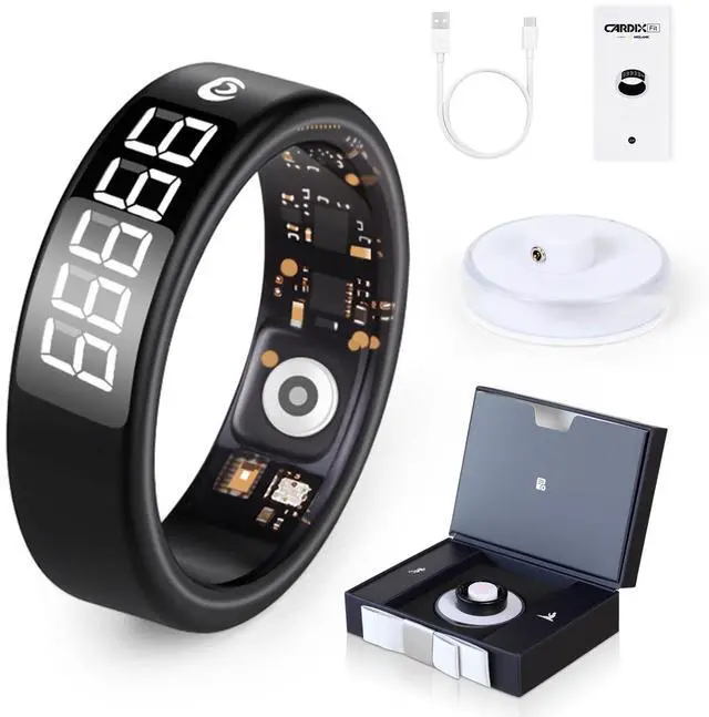 Main image of Muslim Islamic Zikr Tasbih Smart Ring IP68 Waterproof Fitness Tracker Tasbih Counter Tasbeeh Counter Prayer Reminder Fajr Tracker Sleep Monitor Multi-Sport Magnetic Type C Gift