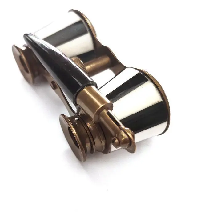 Main image of 2.5 Inch Opera Glasses - Binoculars for Adults & Kids, Mother of Pearl Solid Brass, Pocket Size, Bird Watching, Hunting