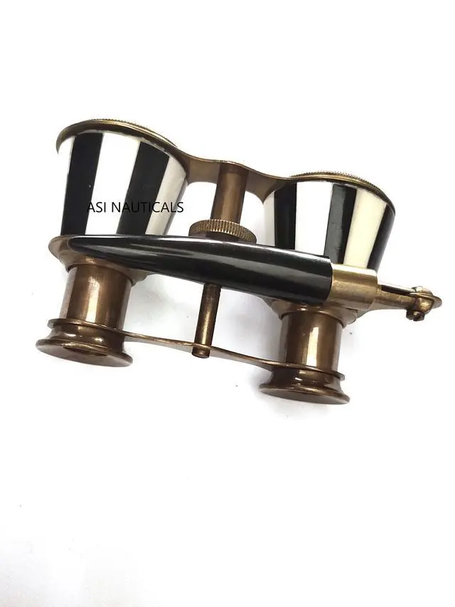 Alt view image 5 of 6 - 2.5 Inch Opera Glasses - Binoculars for Adults & Kids, Mother of Pearl Solid Brass, Pocket Size, Bird Watching, Hunting