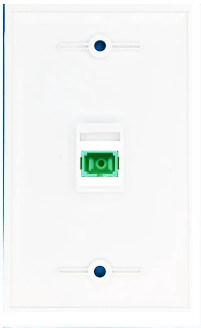 Alt view image 2 of 3 - 1 Port Fiber SC APC Simplex Wall Plate - Bracket Included