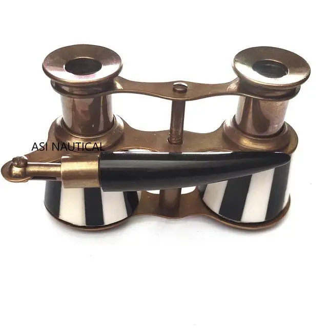 Alt view image 6 of 6 - 2.5 Inch Opera Glasses - Binoculars for Adults & Kids, Mother of Pearl Solid Brass, Pocket Size, Bird Watching, Hunting