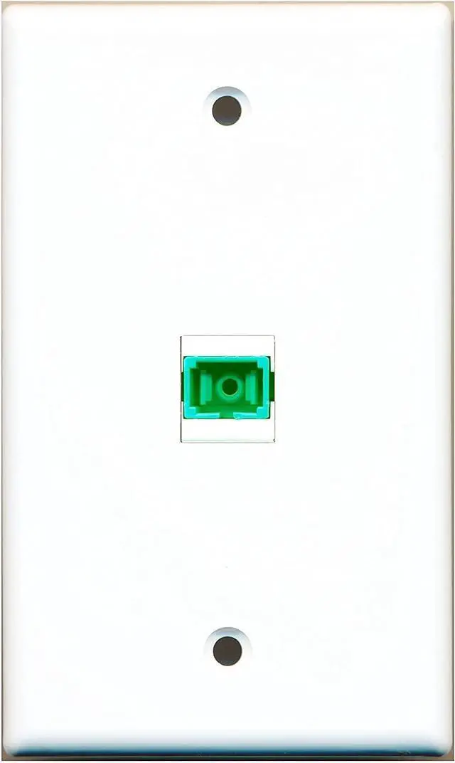 Main image of 1 Port Fiber SC APC Simplex Wall Plate - Bracket Included