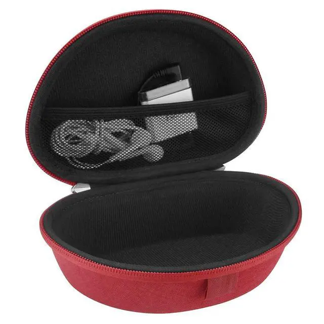Alt view image 2 of 7 - Shield Headphones Case Compatible with Beats Solo HD/4/3/2/ Pro Wireless Case, Replacement Hard Shell Travel Carrying Bag with Cable Storage (Red)
