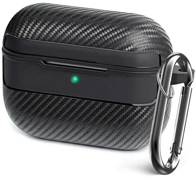 Main image of Carbon Fiber Texture Design Protective Cover for AirPods Pro 3 Case, Shockproof Hard Shell for AirPod Pro 3 Case, Stylish and Durable Cover for Men/Wome (USB-C Cable)