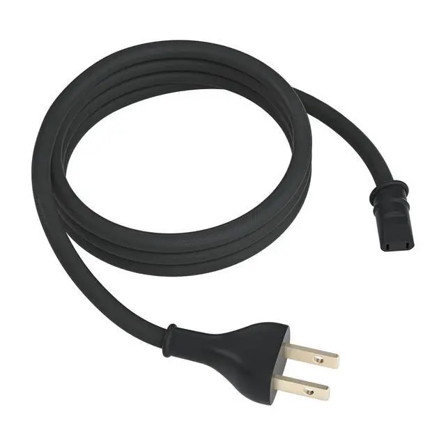 Alt view image 7 of 7 - Power Cord for A1639 Homepod(1st Gen) Smart Speaker, 6ft/1.8m | US AC Power Cable 2-Prong Plug Male to Female Power Cord 622-00104, Black, Not for HomePod 2(2nd Gen)
