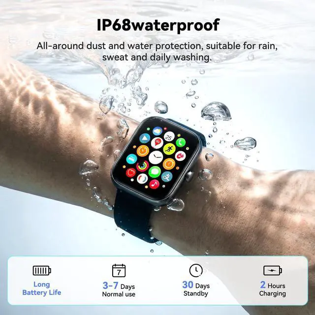 Alt view image 6 of 7 - AI Chat Assistant,Smart Watch for Men Women,Translator Watch,Fitness Tracker with Heart Rate & Sleep Monitor,Answer/Make Call, 1.95" Touchsreen,100+Sport Modes,Smartwatch for iPhone/Samsung/Android