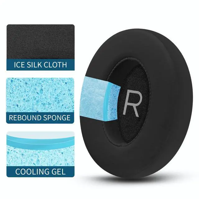 Alt view image 3 of 5 - Replacement Cooling-Gel Earpads for Bose Noise Cancelling Headphones 700 (NC700) - Ice-Silk Fabric, Memory Foam for Ultimate Comfort - Black