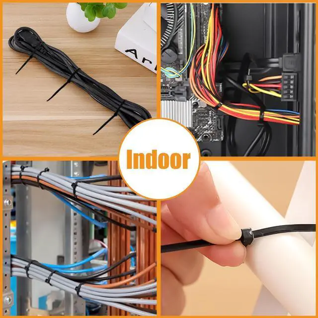Alt view image 5 of 7 - 12''+14''+16''+18'' Zip Ties Assorted Sizes, 400 Pack 50 LBS Black Cable Ties - Heavy Duty Nylon Wire Ties, Self-Locking, UV Resistant for Indoor/Outdoor Use