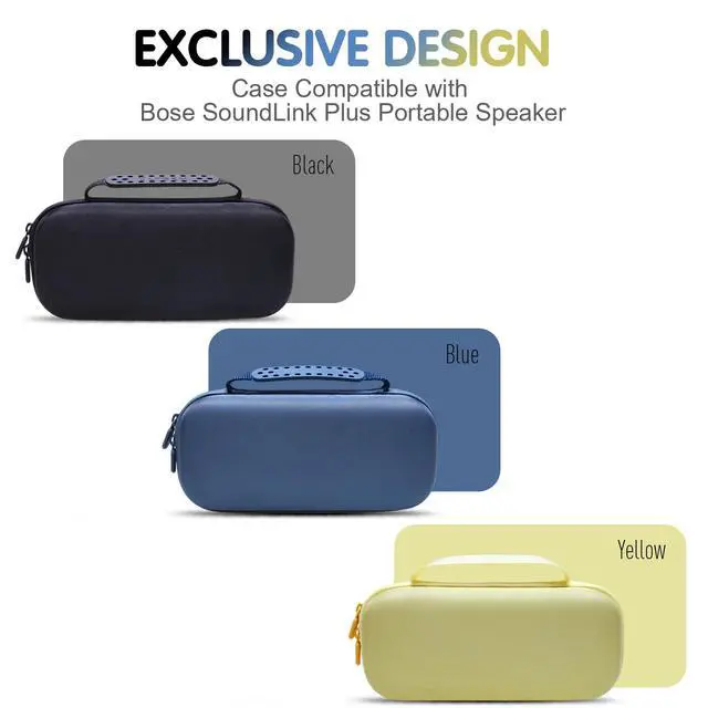 Alt view image 6 of 7 - LTGEM Case for Bose SoundLink Plus Portable Bluetooth Speaker | Hard EVA Shell, Water-Resistant, Shock Protection, Scratch-Resistant Interior, Portable Travel Storage Case Only