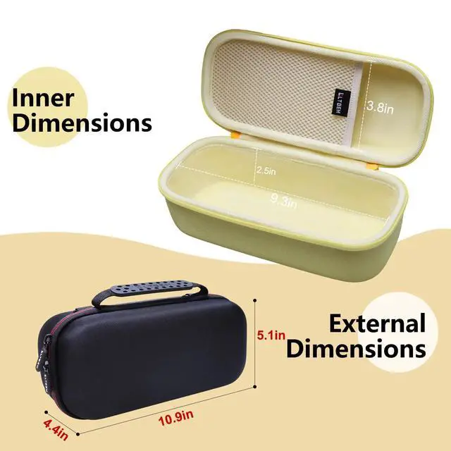 Alt view image 2 of 7 - LTGEM Case for Bose SoundLink Plus Portable Bluetooth Speaker | Hard EVA Shell, Water-Resistant, Shock Protection, Scratch-Resistant Interior, Portable Travel Storage Case Only
