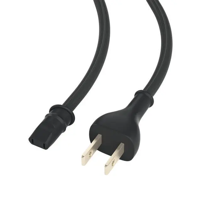Alt view image 6 of 7 - Power Cord for A1639 Homepod(1st Gen) Smart Speaker, 6ft/1.8m | US AC Power Cable 2-Prong Plug Male to Female Power Cord 622-00104, Black, Not for HomePod 2(2nd Gen)