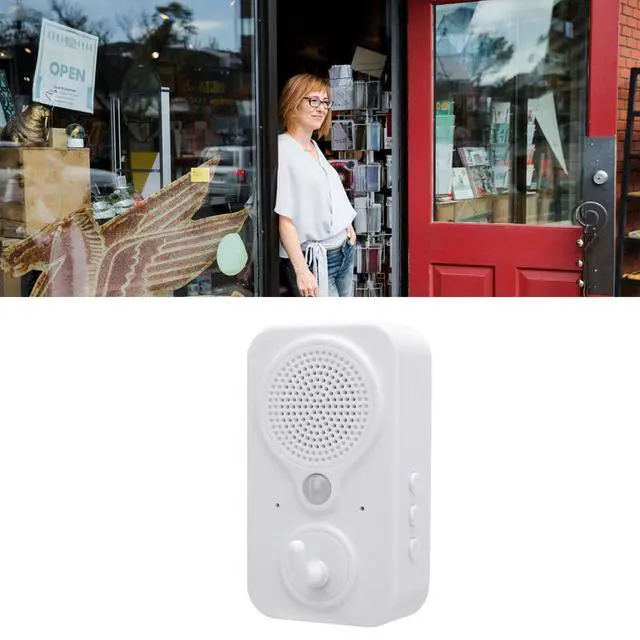 Alt view image 4 of 7 - Motion Activated Sound Player, Welcome Doorbell DIY Voice Recordable PIR Infrared Motion Sensor Activated Voice Player, Body Detector for Door Greeter, Entry Alert