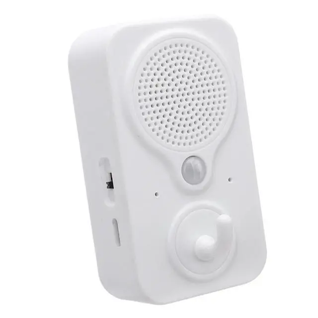 Alt view image 7 of 7 - Motion Activated Sound Player, Welcome Doorbell DIY Voice Recordable PIR Infrared Motion Sensor Activated Voice Player, Body Detector for Door Greeter, Entry Alert