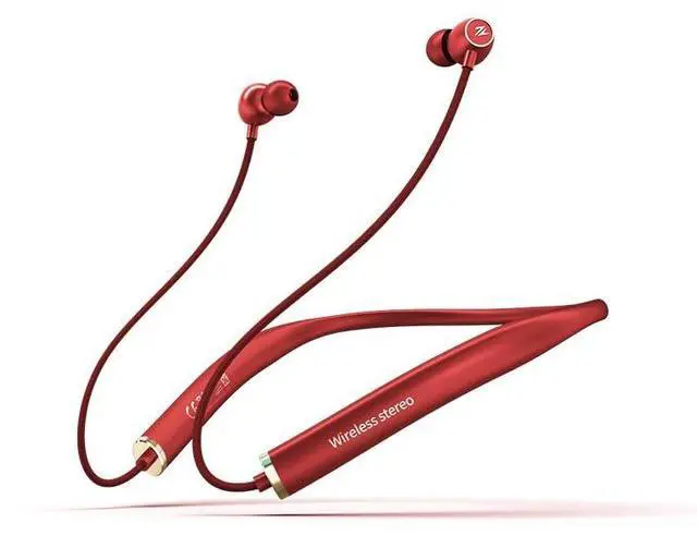 Main image of Red Neckband Bluetooth Headphones Immersive Bass 18H Playtime Waterproof Around The Neck Headphones in Ear Headset for Home, Traveling, Outdoor, Business Trips QCC3024