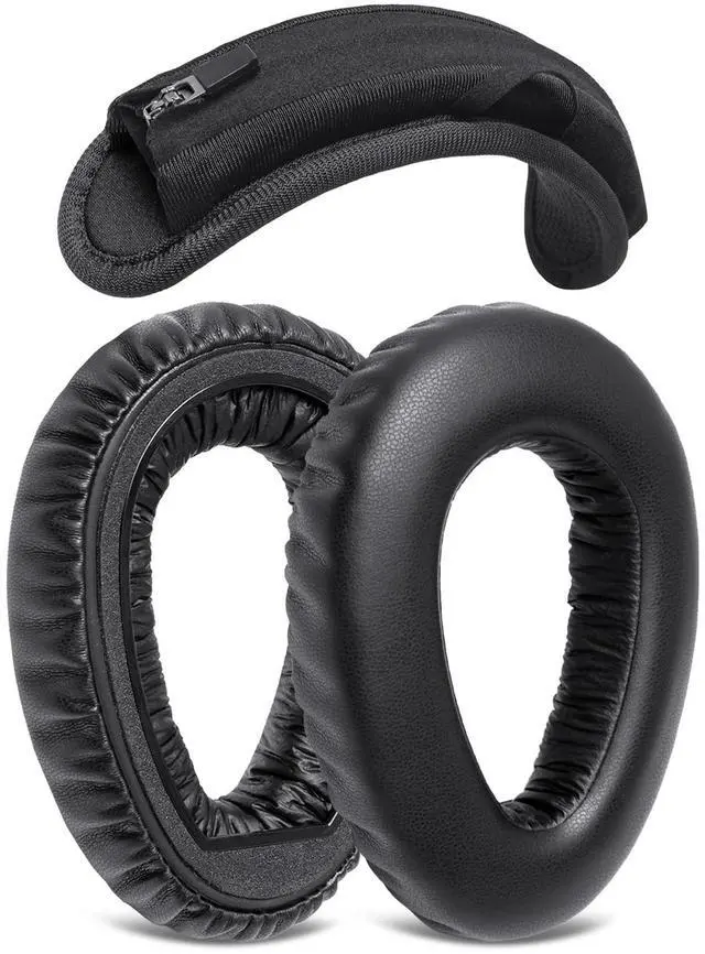 Main image of Earpads Headband Cushion Cover Refresher Kit Compatible with Sennheiser PXC550, PXC 550-II, PXC480, MB660 UC, MB 660 MC Headphone, Protein Leather Replacement Ear Pads with Memory Foam