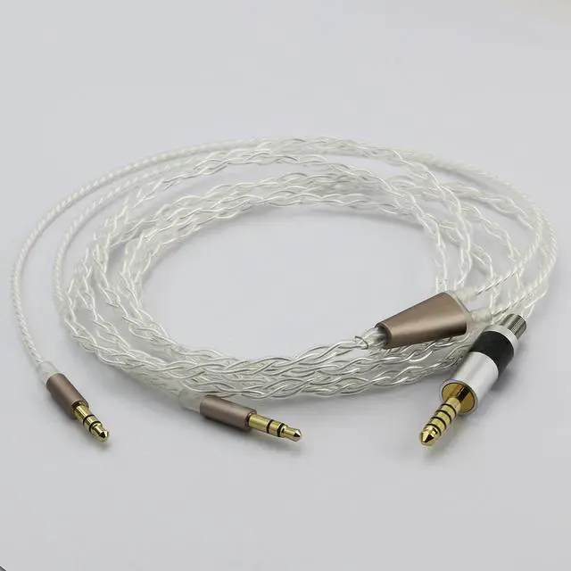 Alt view image 6 of 7 - 4.4mm Balanced Cable Replacement Upgrade Cable 6N OCC Copper Single Crystal Silver Plated Cord Compatible with Hifiman Sundara, Ananda, Arya, HE400SE, HE4XX, HE-400i Headphone (2x3.5mm Version)