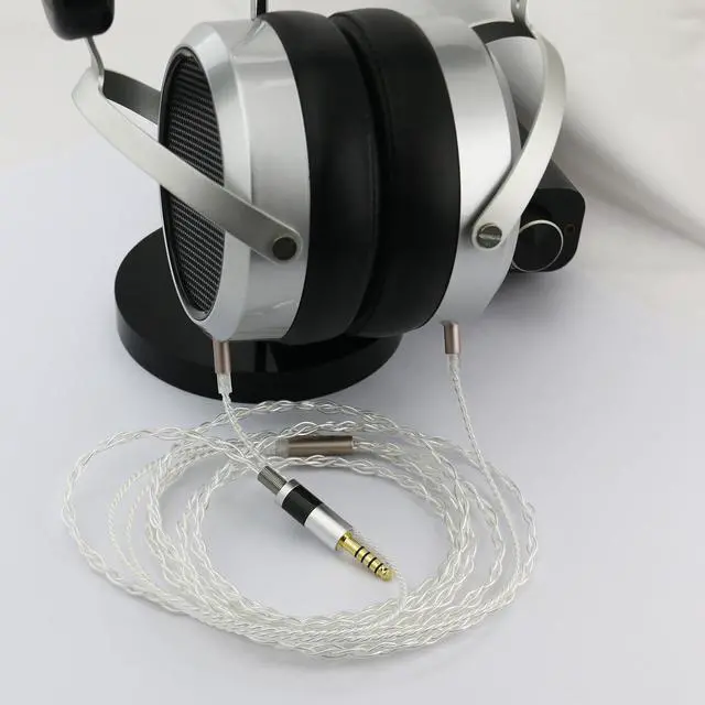 Alt view image 7 of 7 - 4.4mm Balanced Cable Replacement Upgrade Cable 6N OCC Copper Single Crystal Silver Plated Cord Compatible with Hifiman Sundara, Ananda, Arya, HE400SE, HE4XX, HE-400i Headphone (2x3.5mm Version)