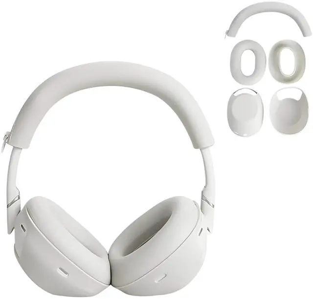 Main image of 3 in 1 WH-1000XM6 Silicone Case Cover Set for Sony WH-1000XM6 Headphone | Anti-Scratch Ear Pad/Shell/Headband Cover,XM6 Soft Silicone Protector Accessorie,Washable Accessories,Platinum Sliver