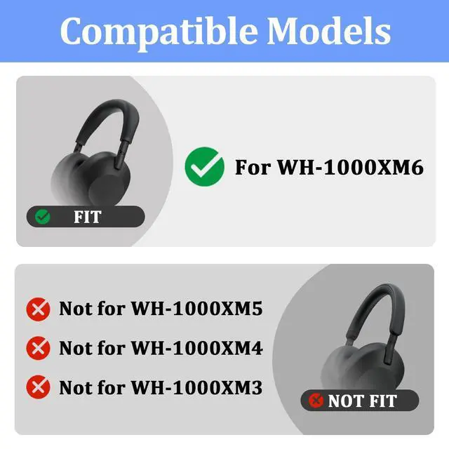 Alt view image 2 of 6 - 3 in 1 WH-1000XM6 Silicone Case Cover Set for Sony WH-1000XM6 Headphone | Anti-Scratch Ear Pad/Shell/Headband Cover,XM6 Soft Silicone Protector Accessorie,Washable Accessories,Platinum Sliver
