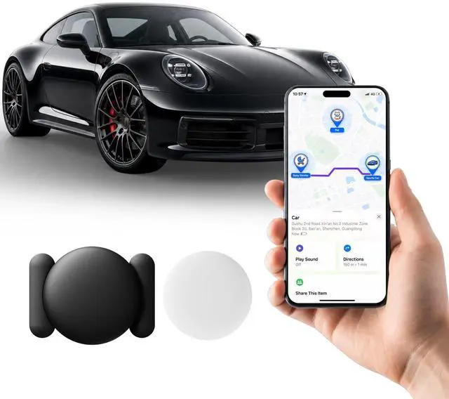 Main image of GPS Tracker for Vehicles, Real Time Tracker Device for Vehicles, No Monthly Fee Car Tracker, Work with Find My (iOS Only), MINI Vehicle Tracker with Magnetic Case
