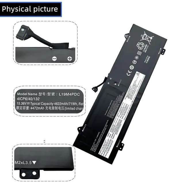 Alt view image 5 of 6 - L19L4PDC L19C4PDC L19M4PDC Laptop Battery Replacement for Lenovo Ideapad Yoga 7i 2020 2021 2022 7-14ITL5 7-15ITL5 7-14ACN6 7-14ARB7 Series 5B10Z26479 SB10Z26481 5B10Z26482