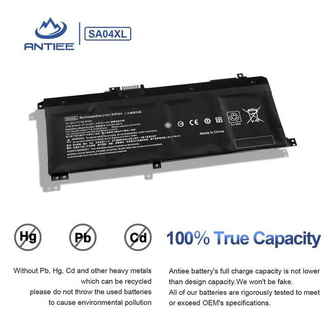 Alt view image 4 of 6 - SA04XL L43267-005 Battery for HP Envy X360 15-DR 15-DS 15M-DR 15M-DS 17-CG | 15-DR0XXX DR1XXX DS0XXX DS1XXX 15M-DS0XXX DS0011DX 15M-DR0XXX DR0011DX DR0012DX DR1012DX DR1011DX 17M-CG0013DX 55.67Wh