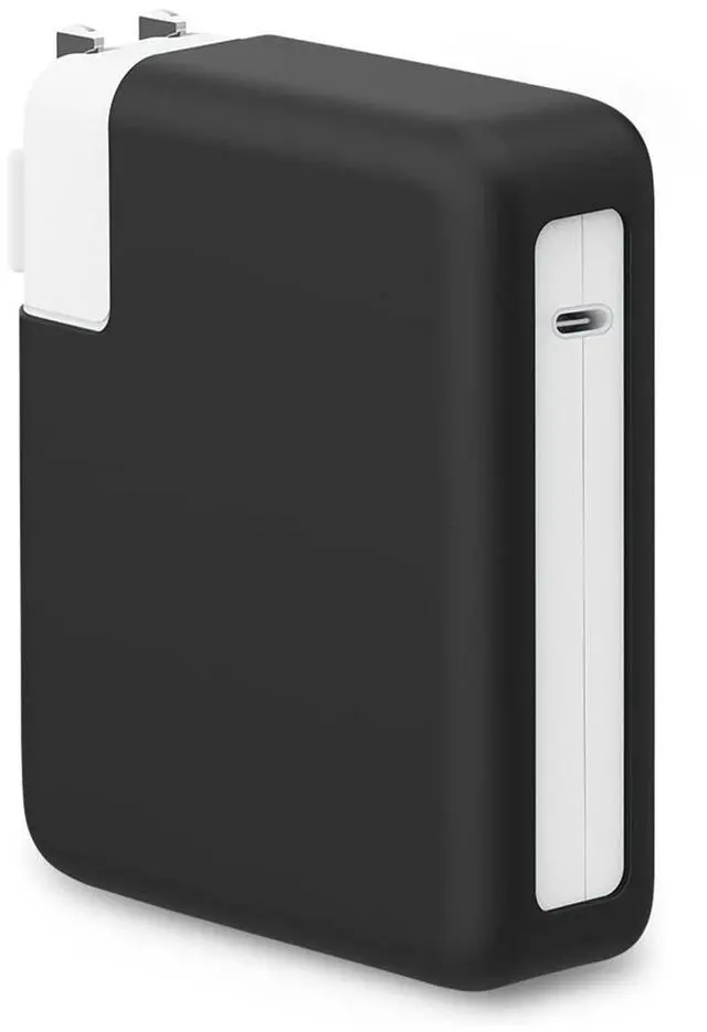 Main image of Soft Silicone Charger Protector Case Sleeve Cover for MacBook Pro 14 inch 96W 2021 2022 2023 A2442 M1 A2779 M2 Chip, Power Adapter Cover for MacBook Pro 16 inch 2019 2020 Model A2141, Black
