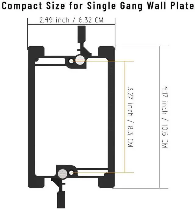 Alt view image 3 of 7 - Single Gang Wall Plate with Low Voltage Mounting Bracket, Bruh Wall Plate Cable Pass Through for HDMI, Coaxial, Ethernet, Speaker Cables and Wires, White, 12 Pack