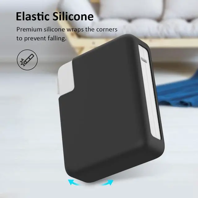 Alt view image 4 of 6 - Soft Silicone Charger Protector Case Sleeve Cover for MacBook Pro 14 inch 96W 2021 2022 2023 A2442 M1 A2779 M2 Chip, Power Adapter Cover for MacBook Pro 16 inch 2019 2020 Model A2141, Black