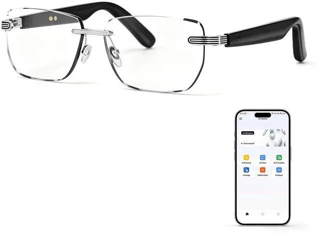 Main image of Universal intelligent translation glasses for both men and women - Bluetooth connection, equipped with photochromic lenses, support music playback and hands-free calls, UV and blue light protection