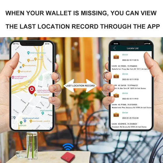 Alt view image 5 of 6 - Wallet Tracker for Men, Smart Tracker GPS Card Wallet, Valentines Day Gift (Red)