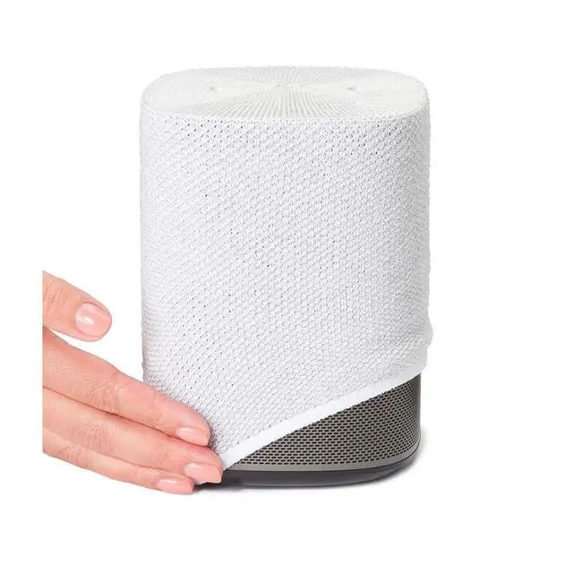 Alt view image 6 of 7 - Speaker Cover for Sonos One (2nd Gen) - Smoke White | 3D-Knitted Speaker Cover by Studio Truly Truly | Acoustic Transparency & Custom Fit
