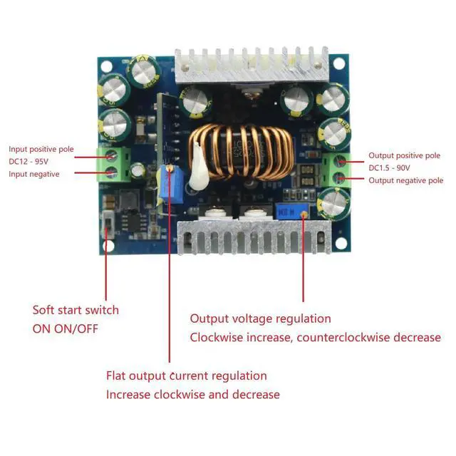 Alt view image 6 of 6 - 500W 15A DC-DC Buck Converter Step Down Module Constant Current LED Driver Power Step Down Voltage Module